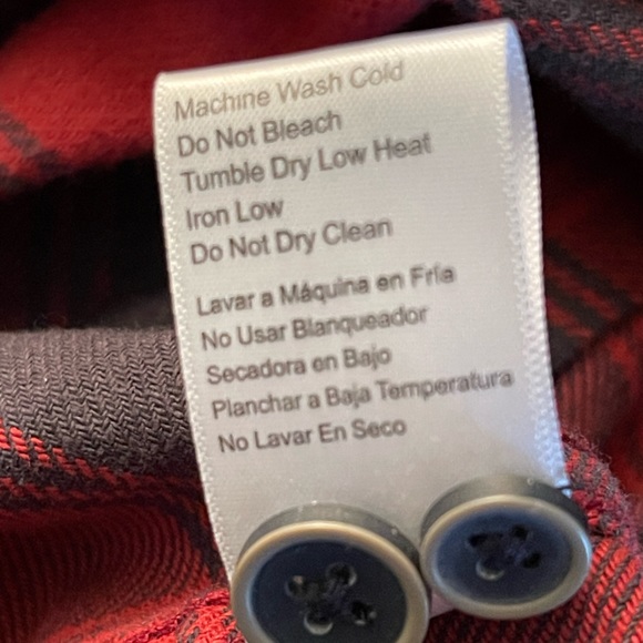 Jachs Button Up Shirt - Red/Gray Plaid. Mens: Large. - Picture 6 of 7